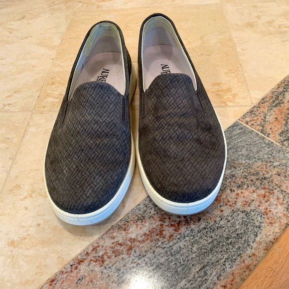 Aureus Gray Suede Slip on Sneakers - Picture 4 of 6